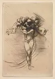 Auguste Rodin, Le Printemps, drypoint, 1882-1888, matted