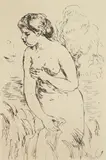 Baigneuse Deboout, A Mi-Jambes by Pierre-Auguste Renoir, etching, 1910, posthumous printing, offered Aug 2024