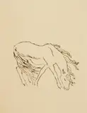 Renée Sintenis, Horse in Wind, etching