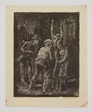 Albert Abramovitz, The Hold-Up, linocut, ca. 1935