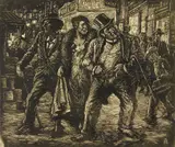 Albert Abramovitz, Vaudeville wood, engraving