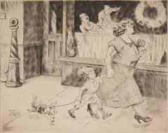 Peggy Bacon, The Untilled Field, drypoint, 1936