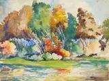 Ralph Fanning, Siota River, watercolor on paper, 1926
