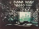 Mark Freeman, Steel and Lace, lithograph in two colors, 1958