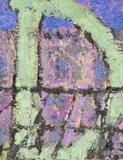 Untitled by Jonathan Weinberg, 1996, oil on board, offered Mar 2025