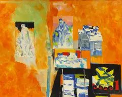 Reginald Pollack, Untitled, 1959, oil on canvas painting of an interior