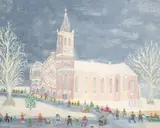 Downtown - Rochester by George F. Shatzel, 1988, oil on board, offered Mar 2025
