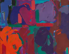 Untitled by Al Peters, oil on canvas abstract, offered Mar 2025