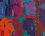 Untitled by Al Peters, oil on canvas abstract, offered Mar 2025
