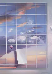 Untitled by Masoud Yasami, acrylic on canvas, offered Mar 2025