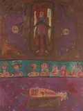 Norman Laliberté, Isaac, 1962, mixed media drawing on board