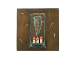 Jack McLean, Untitled, 1992, bronze wall plaque