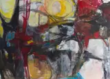 Untitled by Marcy Brower, acrylic on paper abstract, offered Jan 2025