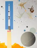 Raymond Loewy, Untitled, lithograph print