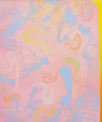 Swim by Richard M. Loving, 2000, oil on canvas abstract, offered Jan 2025