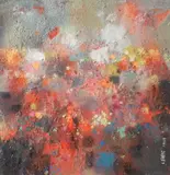 Untitled by George Lewis, 1969, oil on board abstract, offered Nov 2024