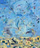 Ronald D. Newman, Untitled, oil on canvas abstract