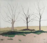 Raymond Mintz, Untitled, oil on canvas board landscape