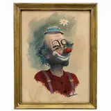 Specs: Type: Wall Art Medium: Print of by Smiling Clown by William Harold Hancock, Watercolor Painting Dimensions:, offered Sep 2026