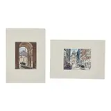 Artist: Unidentified Artist Medium: by Specifications Title: "City Street Scenes", Watercolor and ink on paper Dimensions:, offered Sep 2026