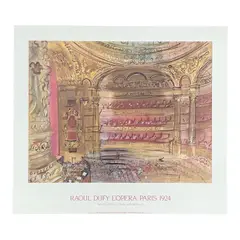 "L'Opera Paris 1924" by Raoul Dufy, Offset lithograph museum poster Institution: The Phillips Collection, Washington, D.C. Marks: Title and museum details p, offered Sep 2026