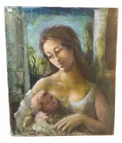 Description: This by Mother and Child by Guy Cambier, oil on canvas painting by the celebrated French artist Guy Cambier depicts a ten, offered Jul 2026