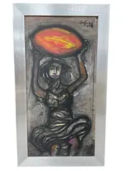 "Las palmas de mi mano" by Nelson Domínguez, 2024, Mixed Media on Canvas (Mixta/Tela), offered Jun 2026