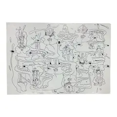 Tomás Esson, "Luly's Sound", 2011 Signature: Hand-signed "To Esson" on the reverse; further dated, titled, and inscribed with dimensions and "Miami" on verso. Upper register of verso includes an additional presentation inscription from artist Miguel Fleitas., Ink on Paper