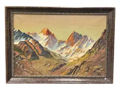 Mountain Landscape by Redekop, 1948, Oil on canvas Signature: Inscribed on reverse canvas "Redekop 1948 American", offered Aug 2026