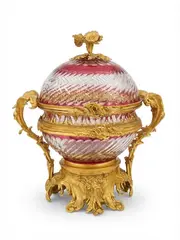 Untitled by Red Crystal, bronze french louis xv incense burner centerpiece bowl, offered Aug 2026