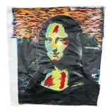 Artist: Steve Kaufman, Title: Mona Lisa Medium: Unique, screenprint and hand-painted mixed media on canvas Dimensions: