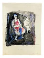 Untitled, Specifications: Medium:, Watercolor and Ink on paper Signature: