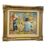 Honey W. Kurlander, A charming, Oil on Canvas