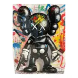 Vincent Byrnes, . This striking original mixed media work by Florida-based contemporary artist Vincent Byrnes features a bold, Original Mixed Media on Canvas