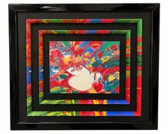 Peter Max, Untitled, Mixed Media with Acrylic on Paper, lithography with hand embelishment