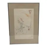 Salvador Dalí, Untitled, 1972, Original dry-point engraving in five colors on Rives paper Signature: Hand-signed in pencil by the artist, lower right