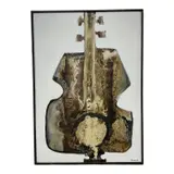 Untitled by Jorge Alvarez Date & Era: 1986, Mixed Media / Painting on Canvas Style: Abstract Expressionism / Modernist Subject: Abstract Double Bass / Cello Musical, offered Aug 2026
