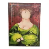Mona Lisa Date / Era: by Teté Gomez, 1995, Print on Canvas Style: Boterismo / Contemporary Figurative / Parody Subject: Stylized Botero-Style "Mona Lisa" Figure in, offered Aug 2026