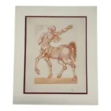 The Centaur (from The Divine Comedy, Inferno Canto 25) by Salvador Dalí, Woodcut on paper Signature: Hand-signed in pencil (bottom right); Blindstamp signature (bottom left), offered Jun 2026