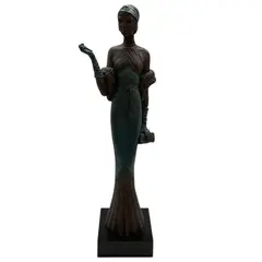Untitled by Claude Le Clerc, bronze lady figurine, austin productions, 1984, offered Aug 2026