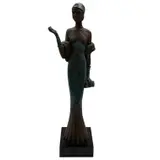 Untitled by Claude Le Clerc, bronze lady figurine, austin productions, 1984, offered Aug 2026