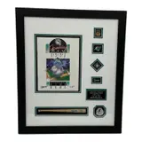 This professional commemorative shadowbox celebrates the Florida Marlins' Major League debut at Joe Robbie Stadium on April 5 by Florida Marlins Inaugural Game Commemorative Shadowbox, 1993, Mixed Media, offered Aug 2026