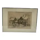 Jacobs house in East Madison, Maine by Candace Ann Reuter, Etching on paper, offered Aug 2026