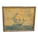 Gordon Grant, Old Ironsides, lithograph print, 1927