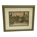 This charming mid-century Regionalist watercolor painting by American artist William McKendree Spierer captures a peaceful by "Sunday Morning" by William McK. Spierer, Watercolor on Paper, offered Aug 2026
