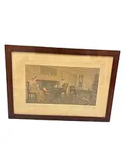 Wallace Nutting, "An Afternoon Tea" (confirm actual title before listing) Signature: Signed in ink/pencil in the lower right margin (confirm signature presence and location), Hand-colored photograph (platinotype process)