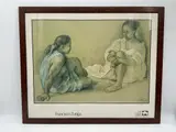 Francisco Zúñiga, A delicate and introspective drawing by Mexican-Costa Rican artist Francisco Zuniga, Lithograph