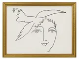 This powerful and iconic mid-century lithograph by master modernist Pablo Picasso represents one of his most celebrated symbols of global harmony by "Face of Peace" by Pablo Picasso, Lithograph, offered Jun 2026