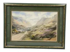 Robert Percy Moore, Connemara Landscape, Watercolor on Paper