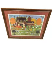 "Harvest Time" by Cate Mandigo, Offset Lithograph (print) Signature: Signed by the artist (location should be verified on the actual piece, typically lo, offered Aug 2026